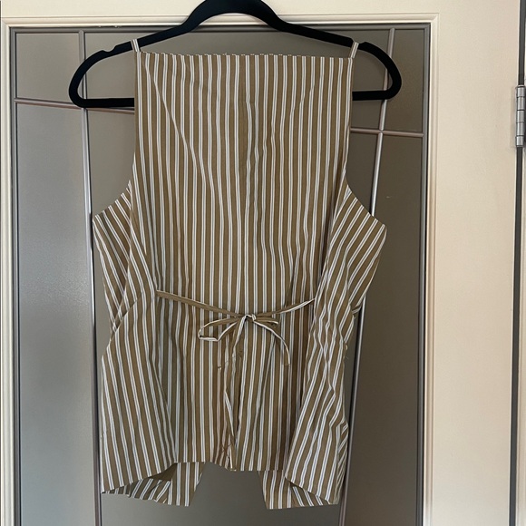 Scotch & Soda Vest Top Tan and Blue Stripes medium new with tags - Picture 6 of 8